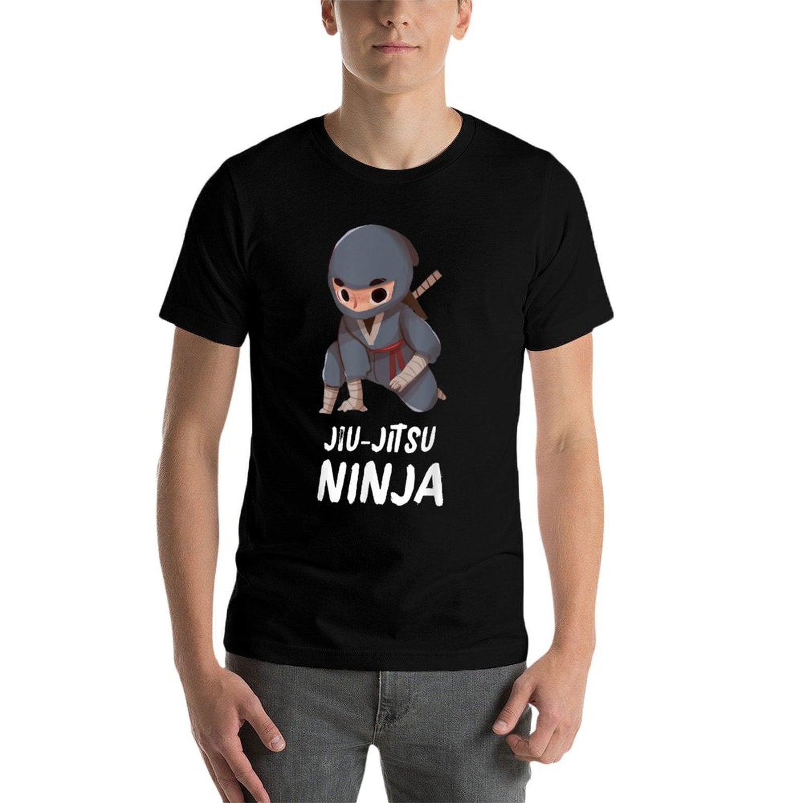 Jiu-Jitsu Ninja Boy Funny Martial Arts Sports  Rolled Sleeves T-Shirt