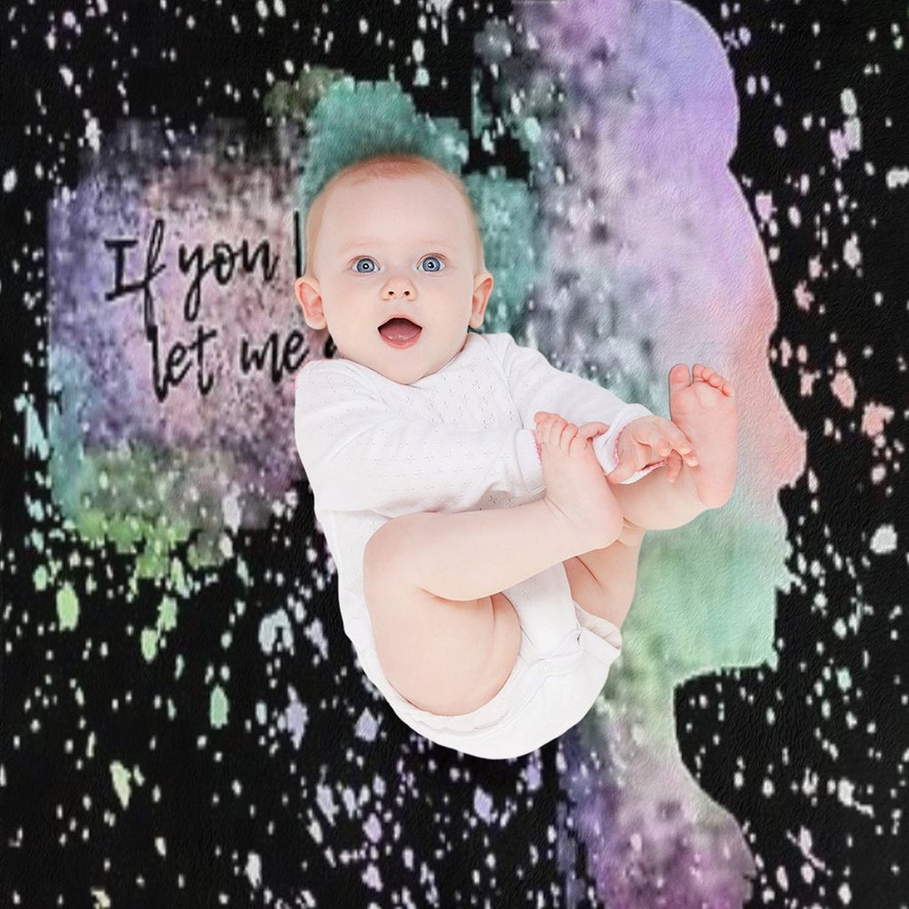 If You Love Me Rainbow Splatter Paint Versatility Throw Blanket