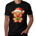 Funny Gingerbread Man Pig Christmas Womens Mens Kids  Oversized Silhouette T-Shirt