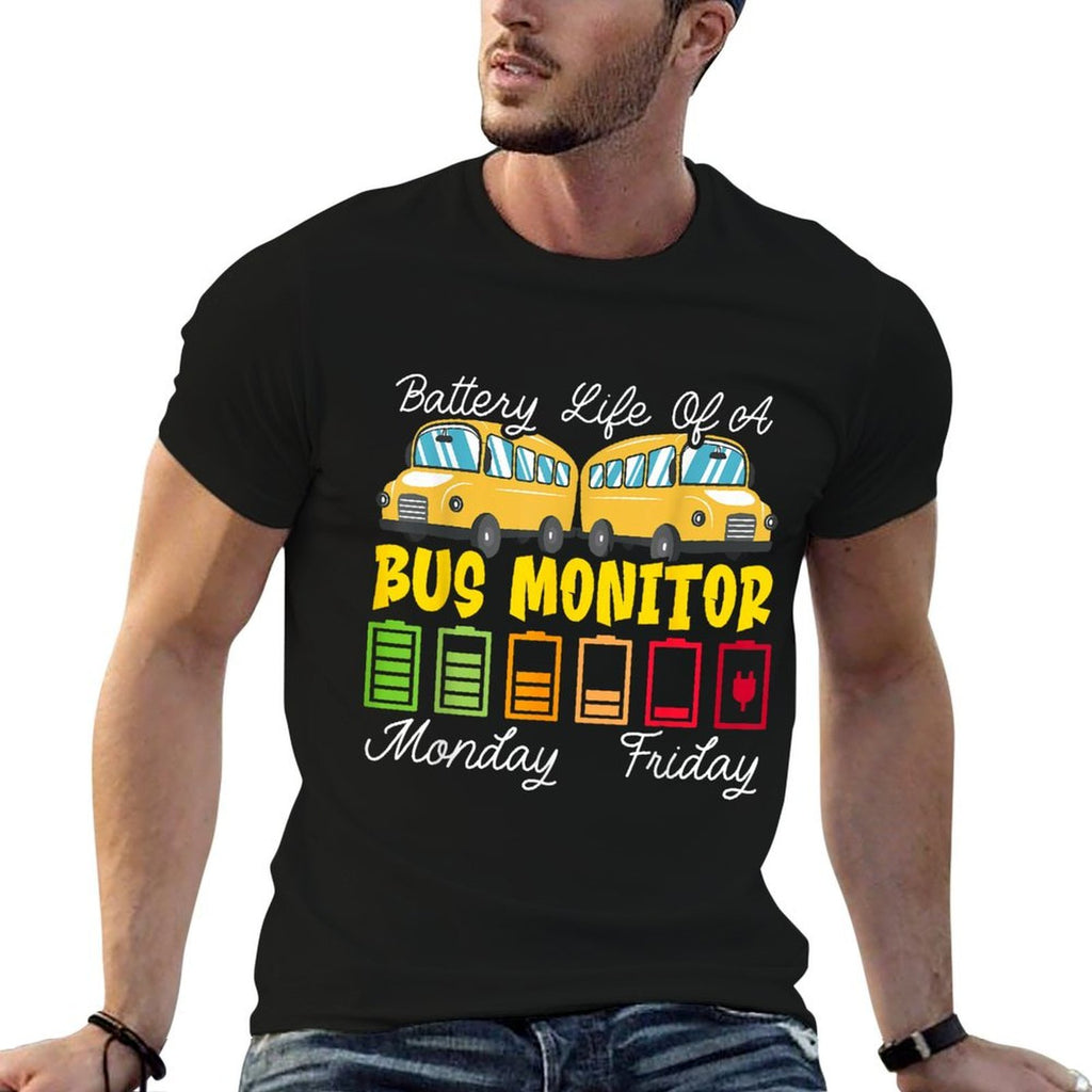 School Bus Monitor Bus Aide Attendant Bus Monitor  Wrinkle-resistant T-Shirt