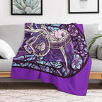 Stained Glass Sylvanas Wrinkle-free Throw Blanket