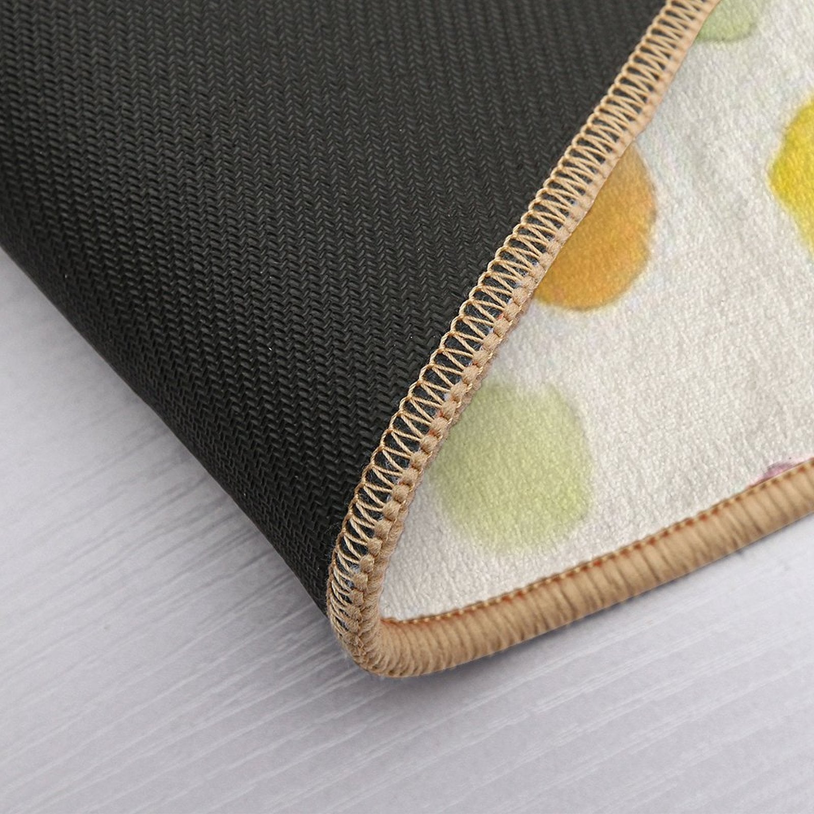 Dotty Grove – Abstract Watercolor Polka Dots  Fade-Resistant Bath Mat