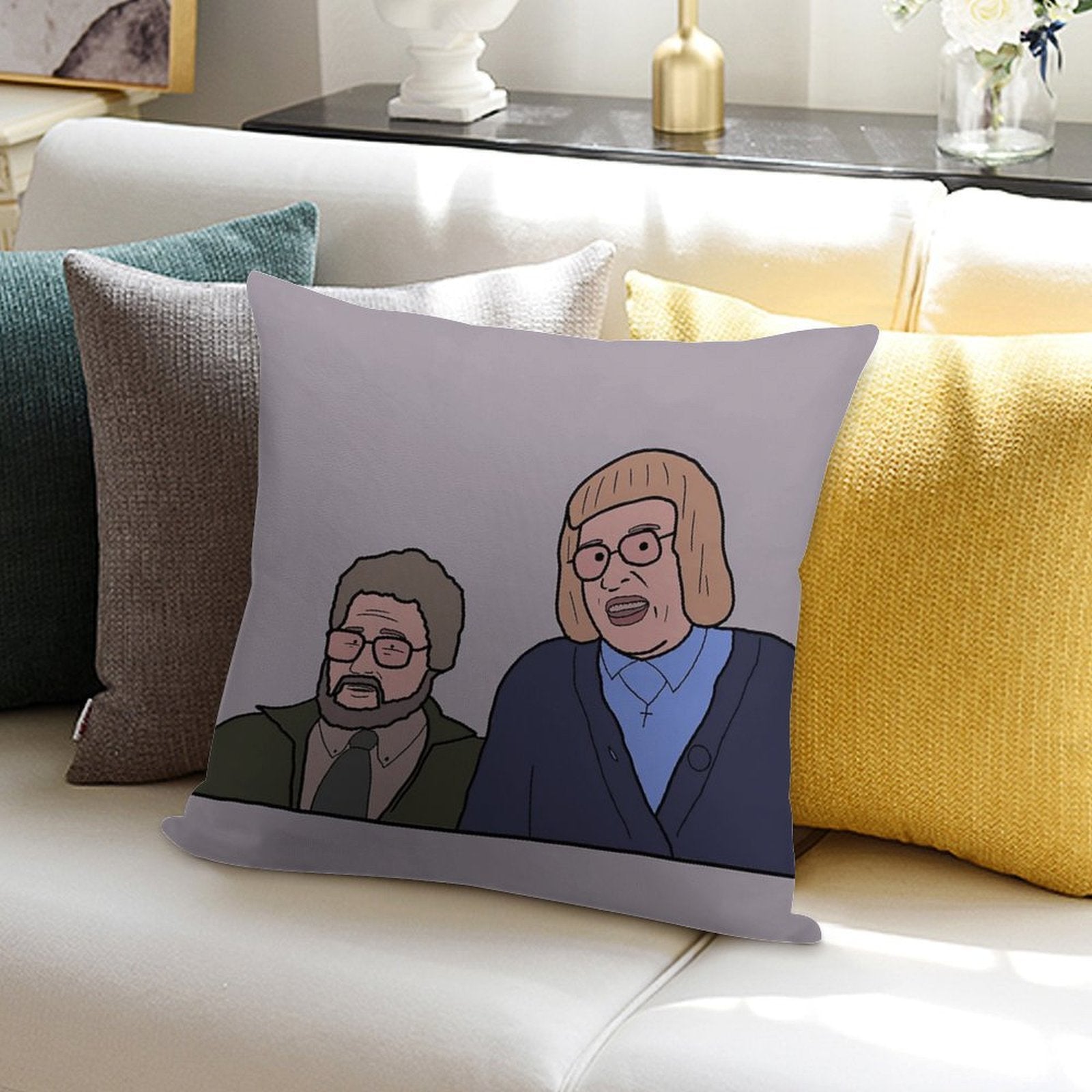 Holiday From Hell Come Fly With Me Judith And Peter Soft Decorative Cover Throw Pillow