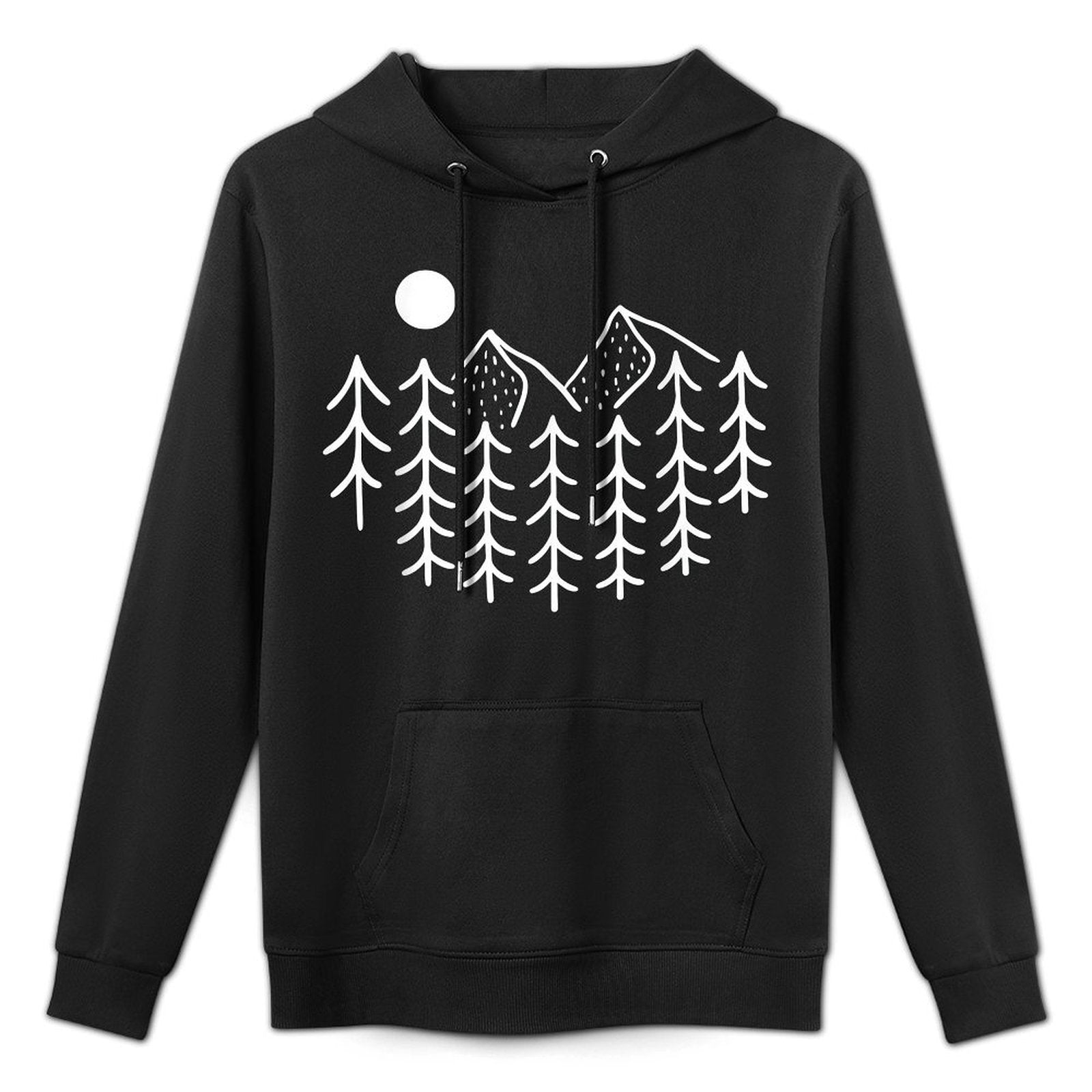 Trees Wildlife Nature Vintage Forest Shape Retention Hoodie