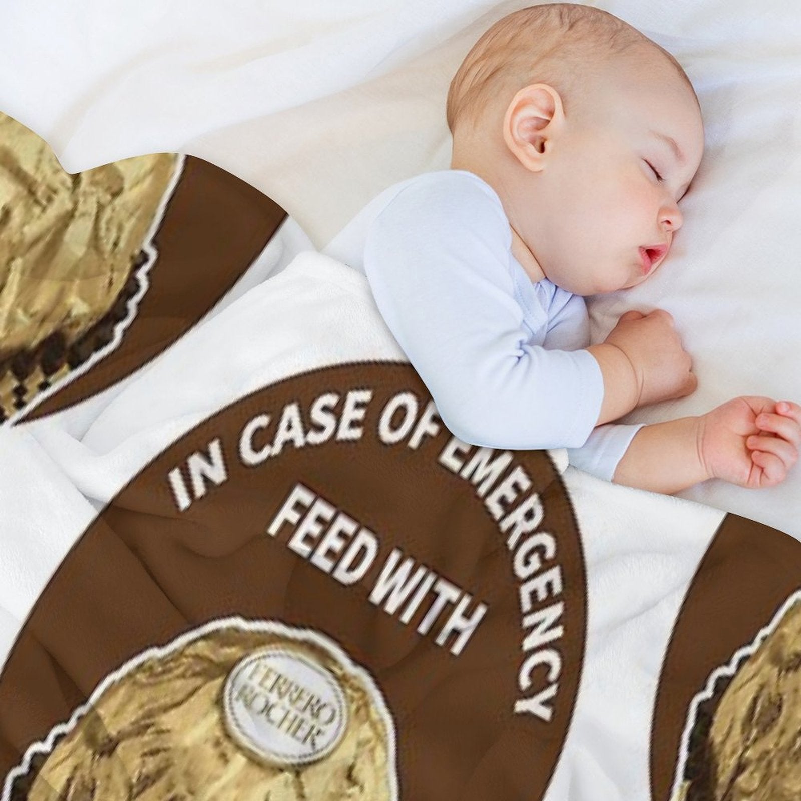 In Case Of Emergency Feed With Ferrero Rocher Machine-washable Throw Blanket