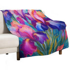 Iris Celebration Quick-dry Throw Blanket