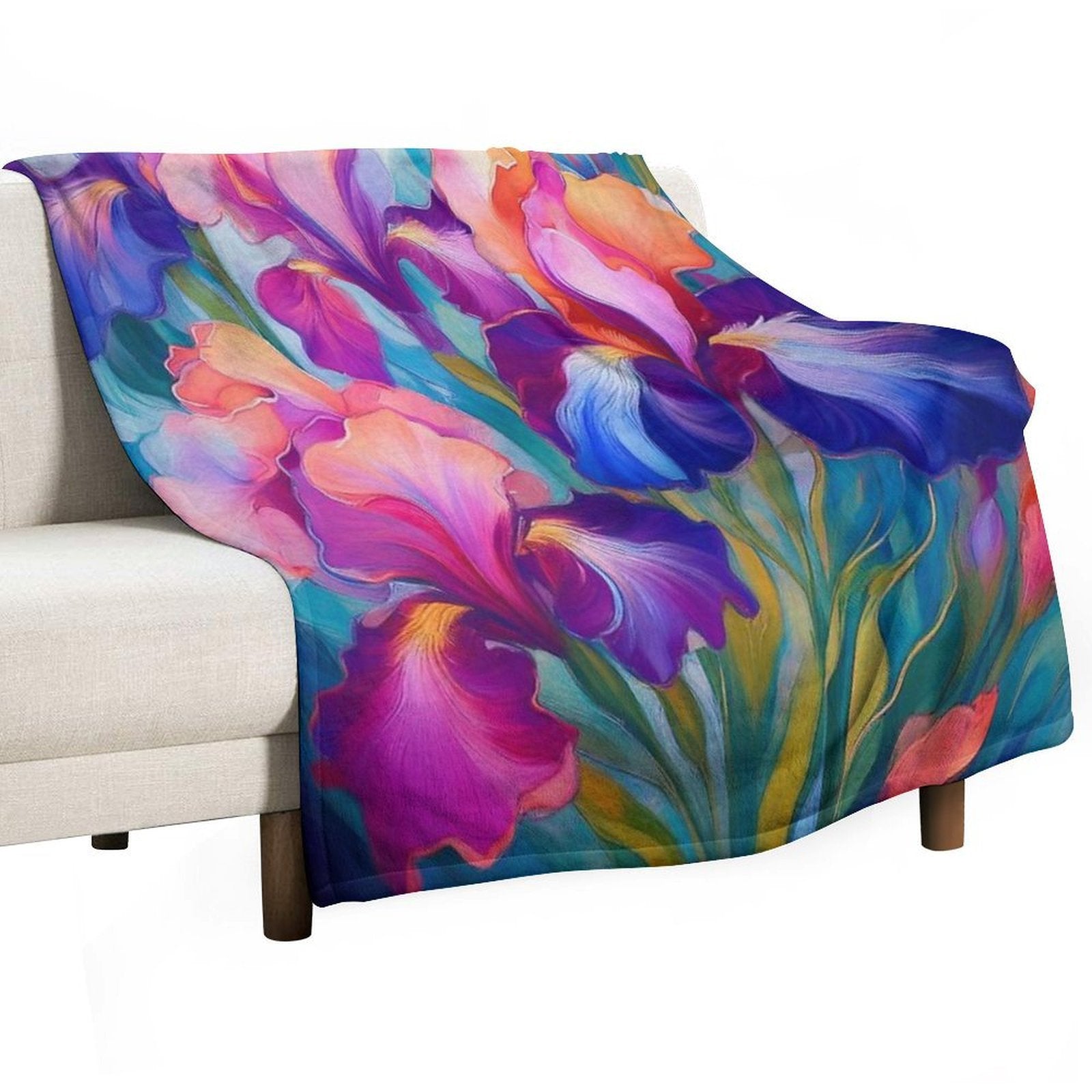 Iris Celebration Quick-dry Throw Blanket