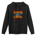 Funny To Hell In A Handbasket Meme Vintage Flames Cotton-Polyester Blend Hoodie