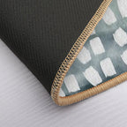 Blue Oil Squares Durable Bath Mat