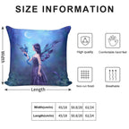 Iridescent Fairy & Dragon Soft Washable Throw Pillow