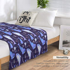 Brucie Blahaj Shark Under The Sea Pattern Comfort Throw Blanket