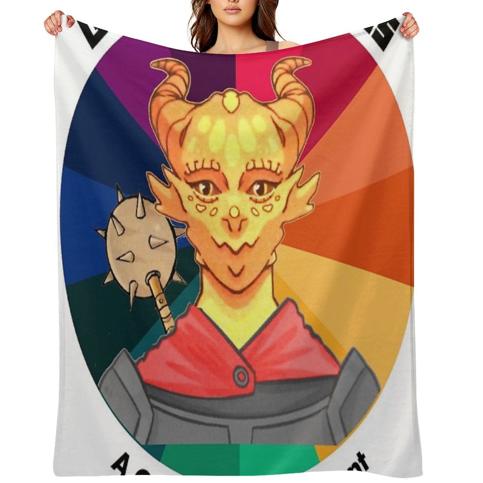 Dragonborn Paladin Gina Promo Black Comfort Throw Blanket