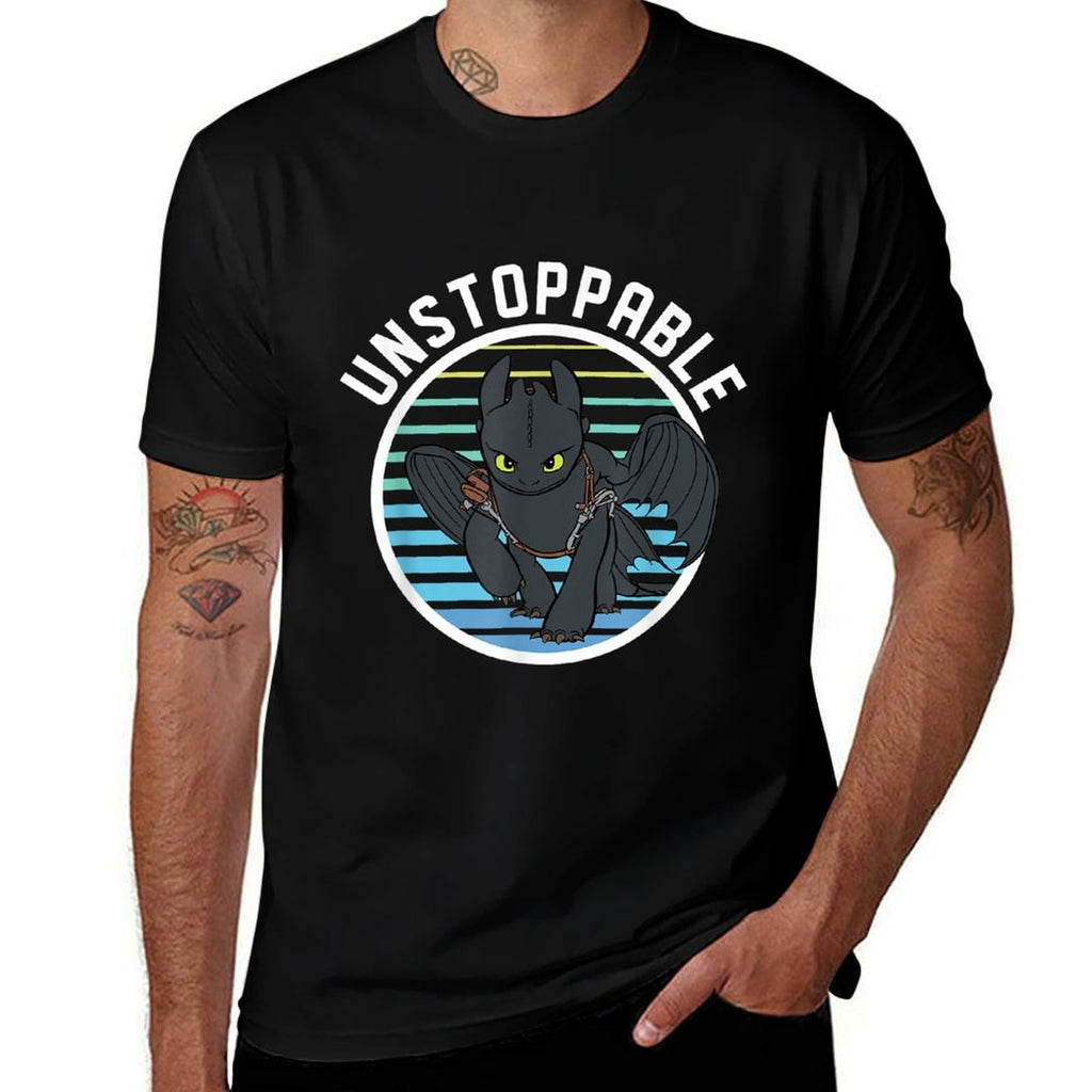 How to Train Your Dragon 3 Hidden World Unstoppable  Ribbed Collar T-Shirt
