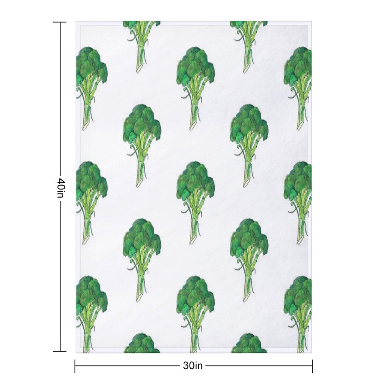 Broccoli Anti-pilling Throw Blanket