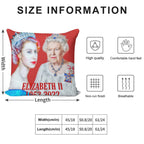 Elizabeth II Platinum Jubilee Soft Multiple Sizes Throw Pillow