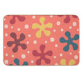 Pretty Mid Century Modern Floral Pattern 849  Odorless Bath Mat