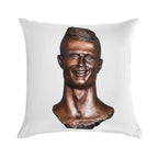 Cristiano Ronaldo Statue Soft Skin-Friendly Throw Pillow