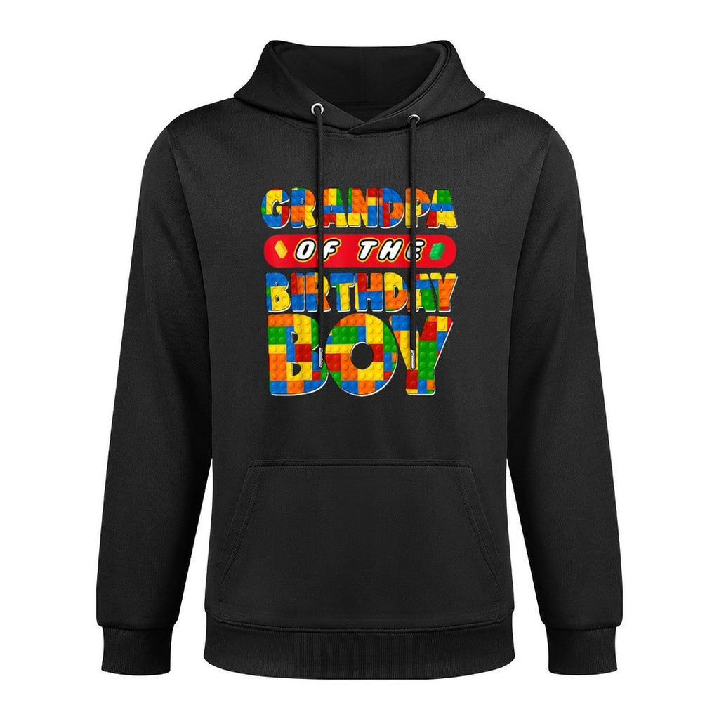 Grandpa Birthday Boy Building Bricks Family Party Decor Unisex Design Hoodie