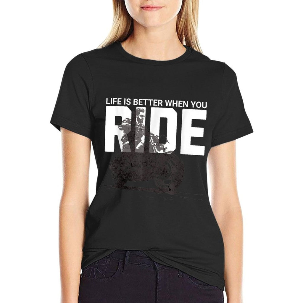 Life Is Better When You Ride Cool Motorcycle Biker Men Boys  Odor-resistant T-Shirt