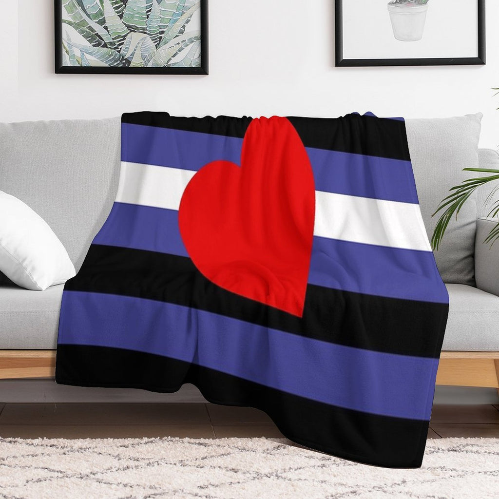 Leather Pride Flag Multi-functional Throw Blanket