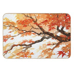 Watercolour Autumn Branches And Leaves  Anti-Trip Bath Mat
