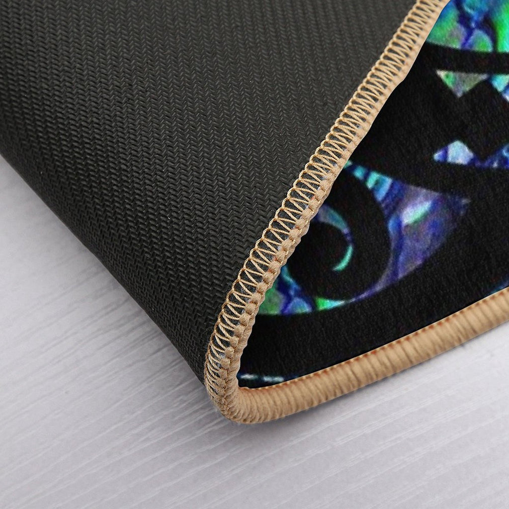 New Zealand Māori Paua Tattoo Koru Design  Versatile Bath Mat