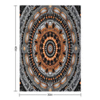 Orange Silver Gold Circular Design Background, in The Style of Kaleidoscopic Designs, Light Violet Machine-washable Throw Blanket