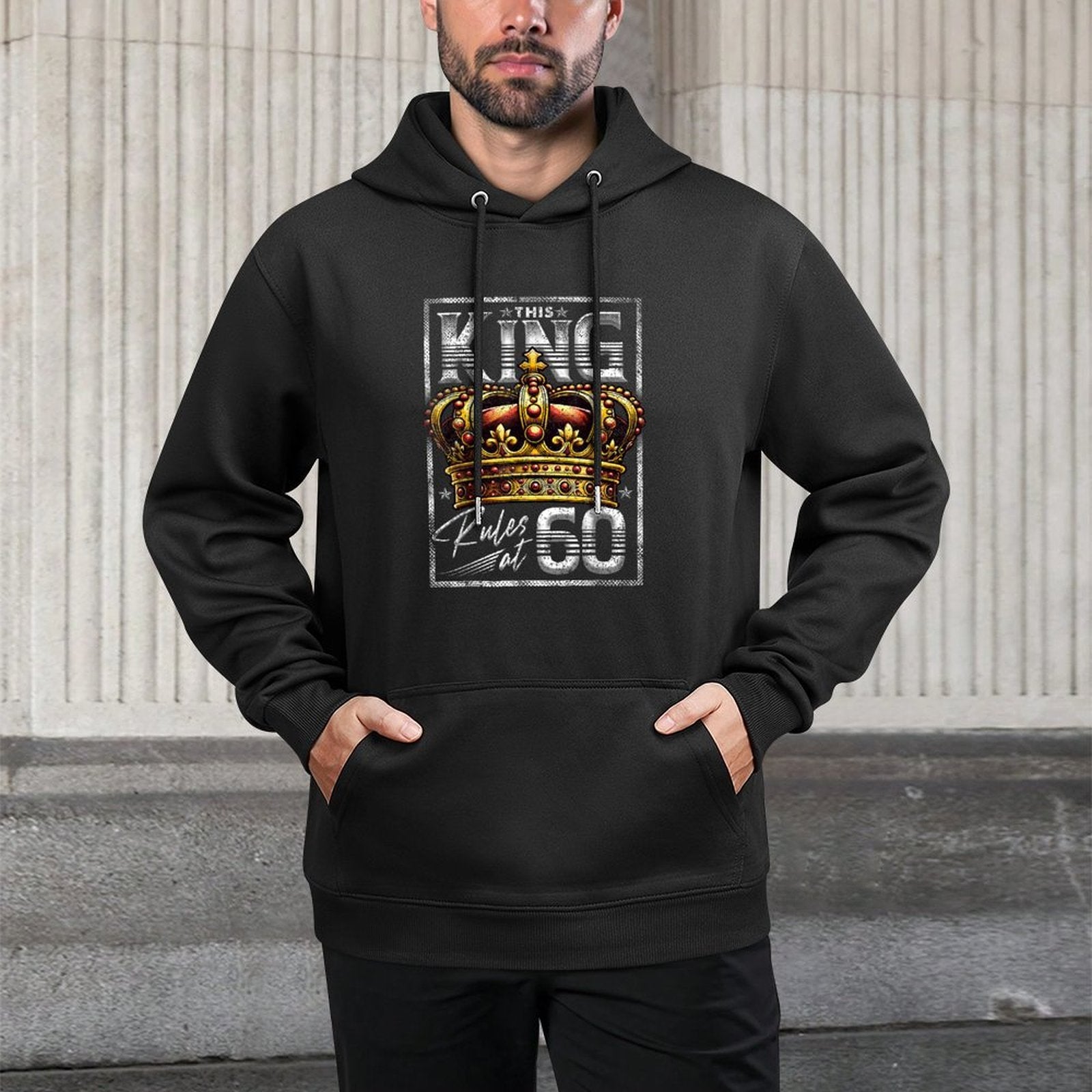 This King Rules at 60 60 Year Old Gifts 60th Birthday Easy Care Hoodie
