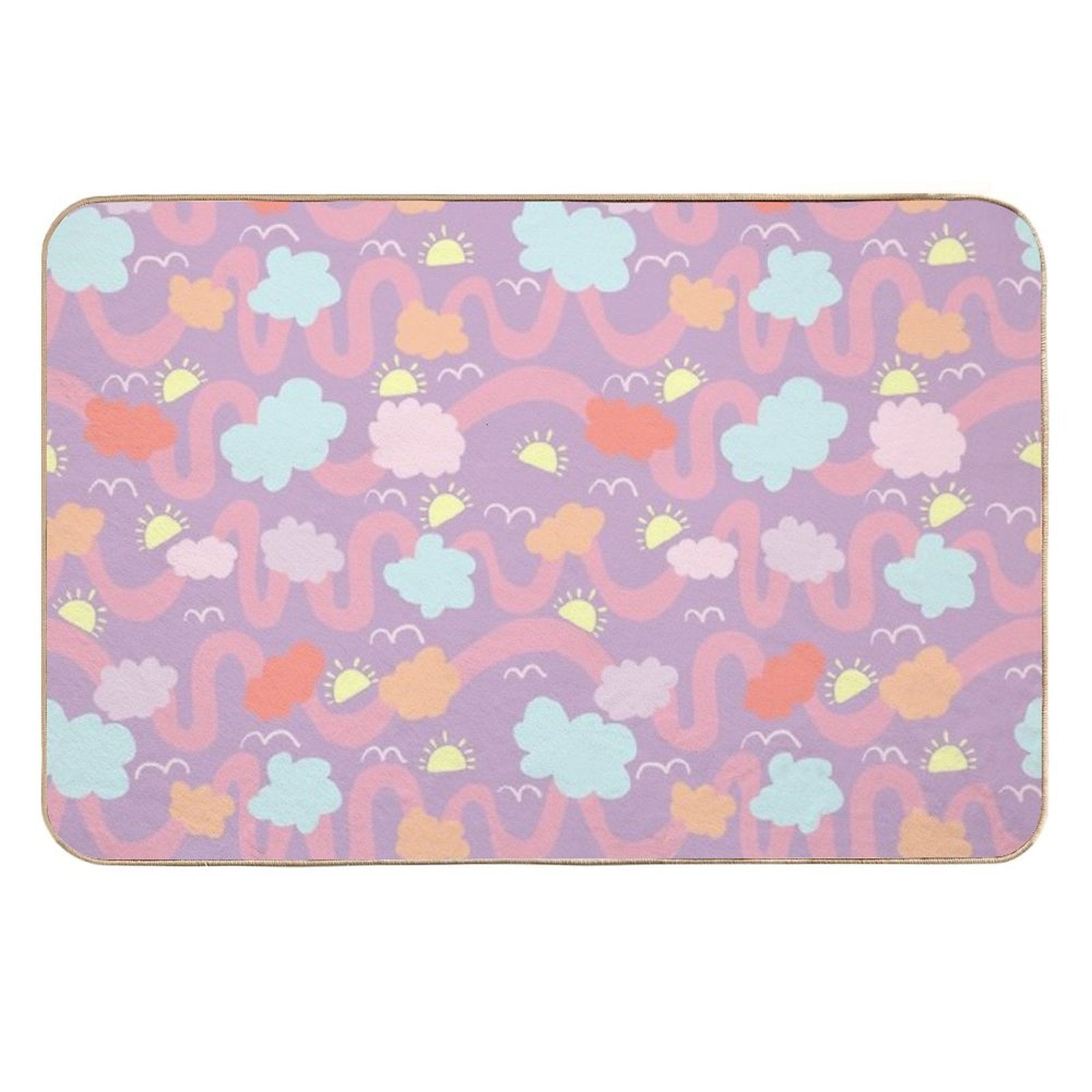 Dreamy Vibes Pastel  Odorless Bath Mat