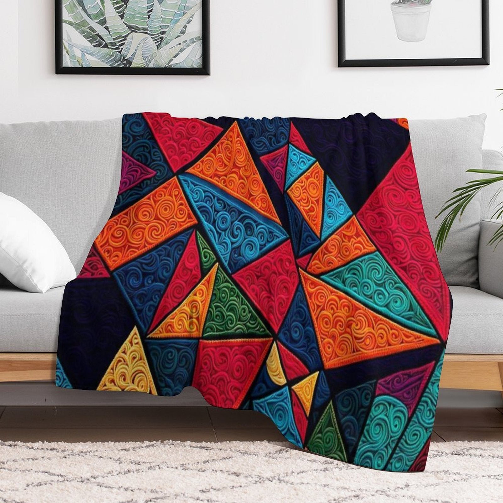Colored Textures Series 21 Anti-pilling Throw Blanket