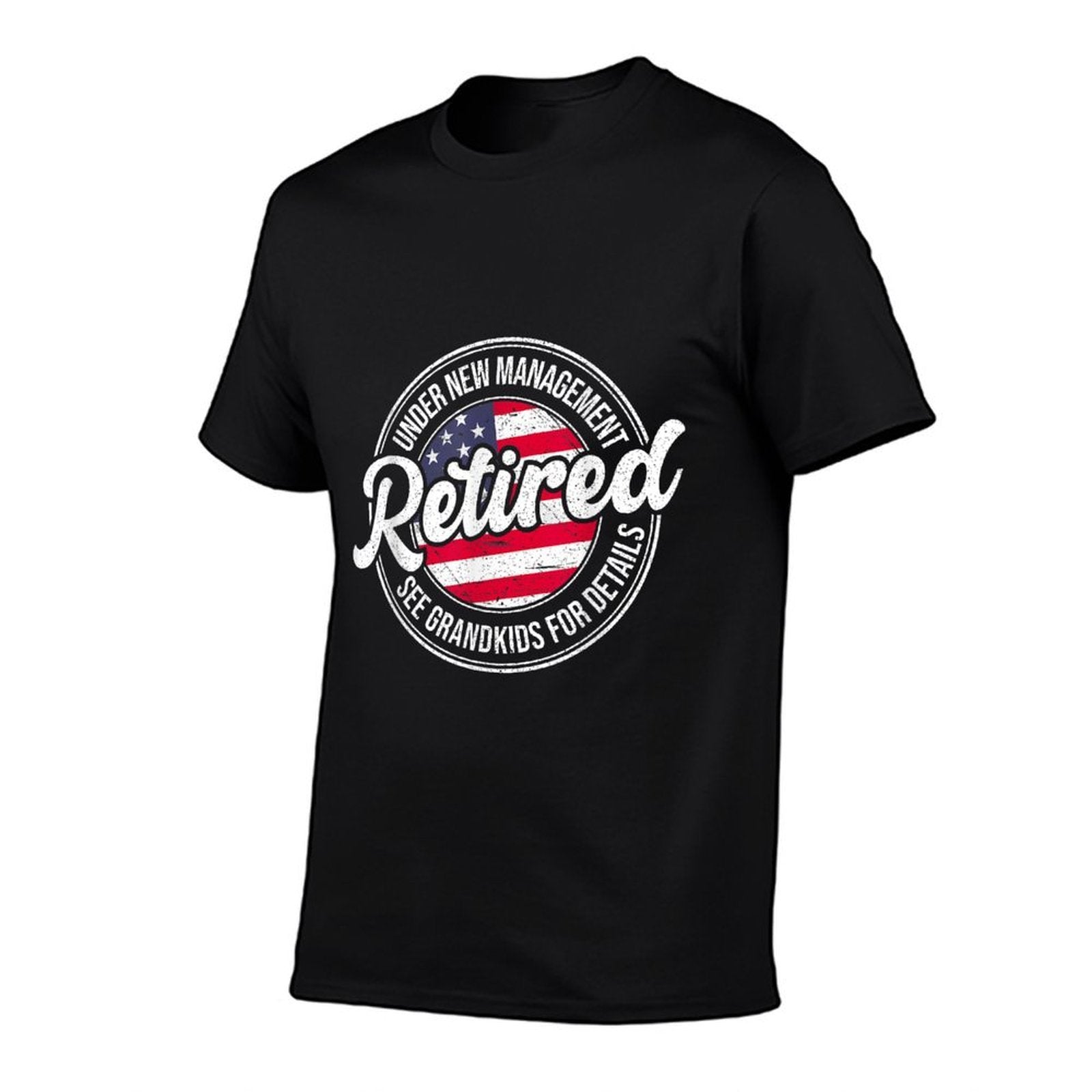 Retired Under New Management See Grandkids Funny Retirement  Oversized Silhouette T-Shirt