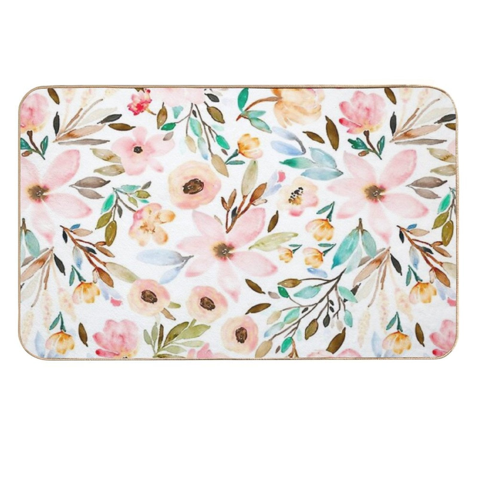 Botanical Floral  Anti-Trip Bath Mat