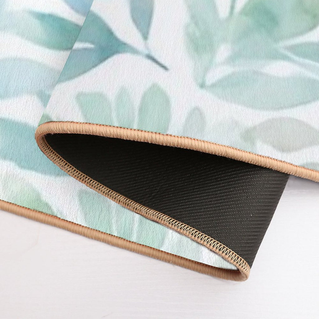 Watercolour Leaves 04  Pet-Safe Bath Mat