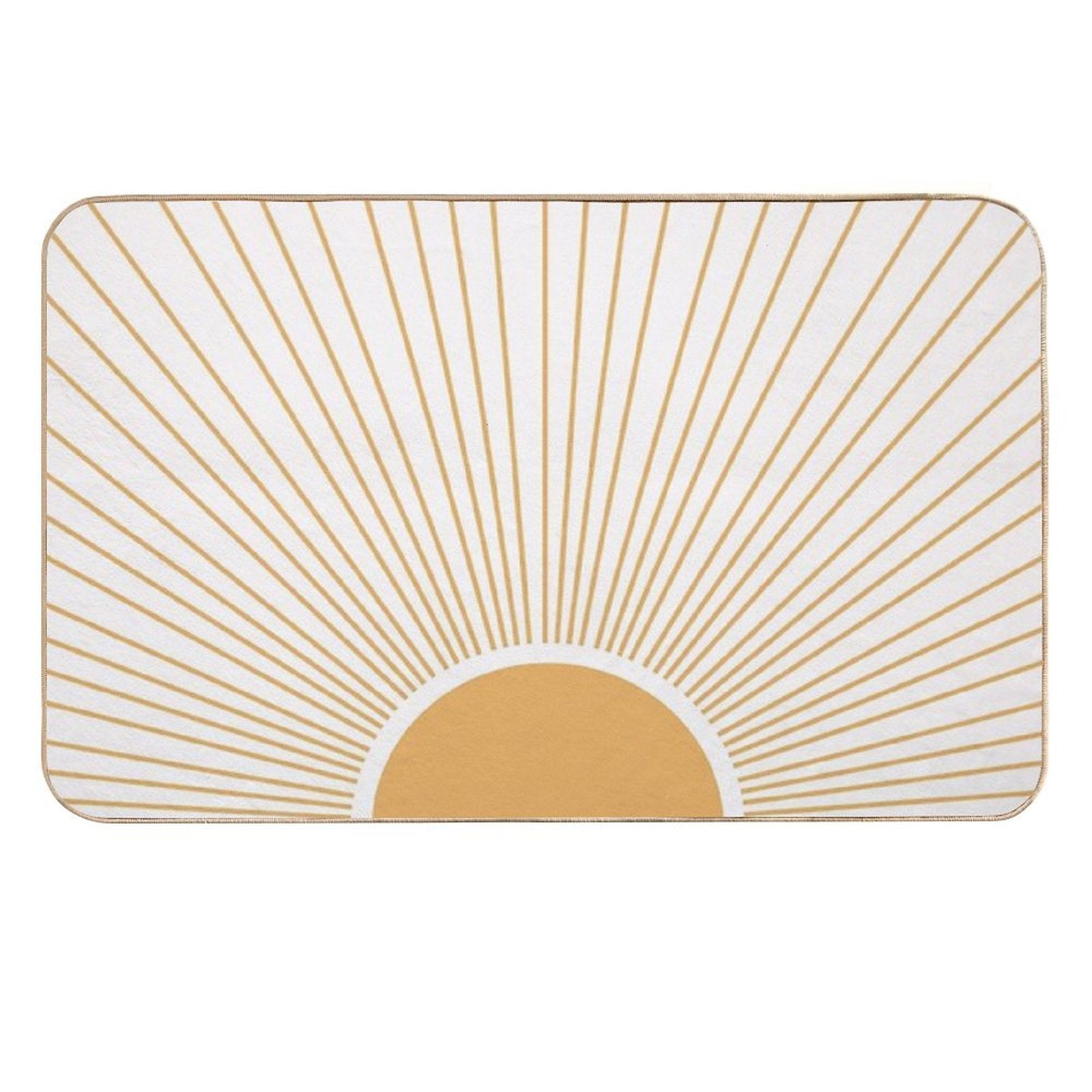 Sunrise Art, Modern Boho Sun  Anti-Trip Bath Mat