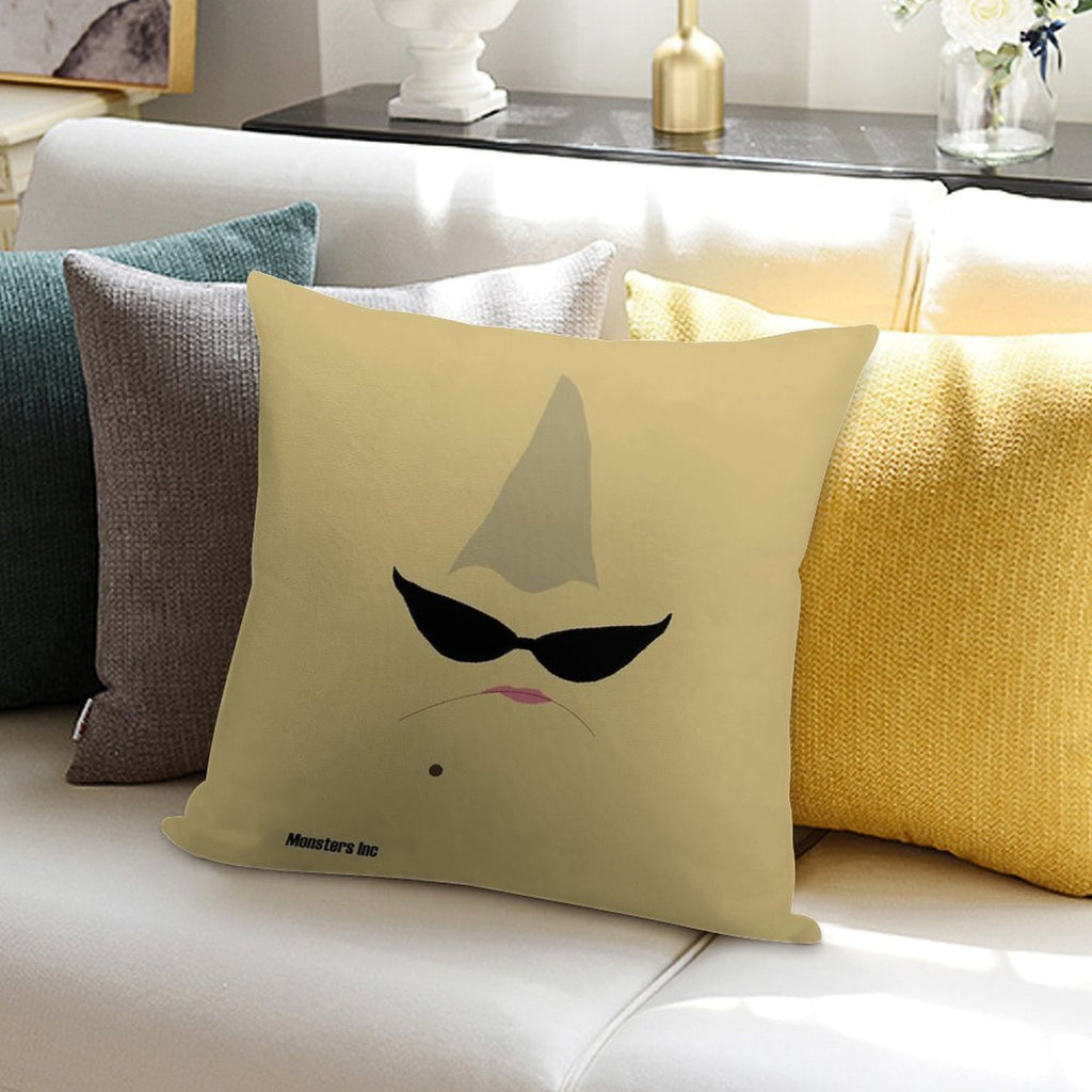 Monsters Inc Roz Minimalist Soft Fade-Resistant Throw Pillow
