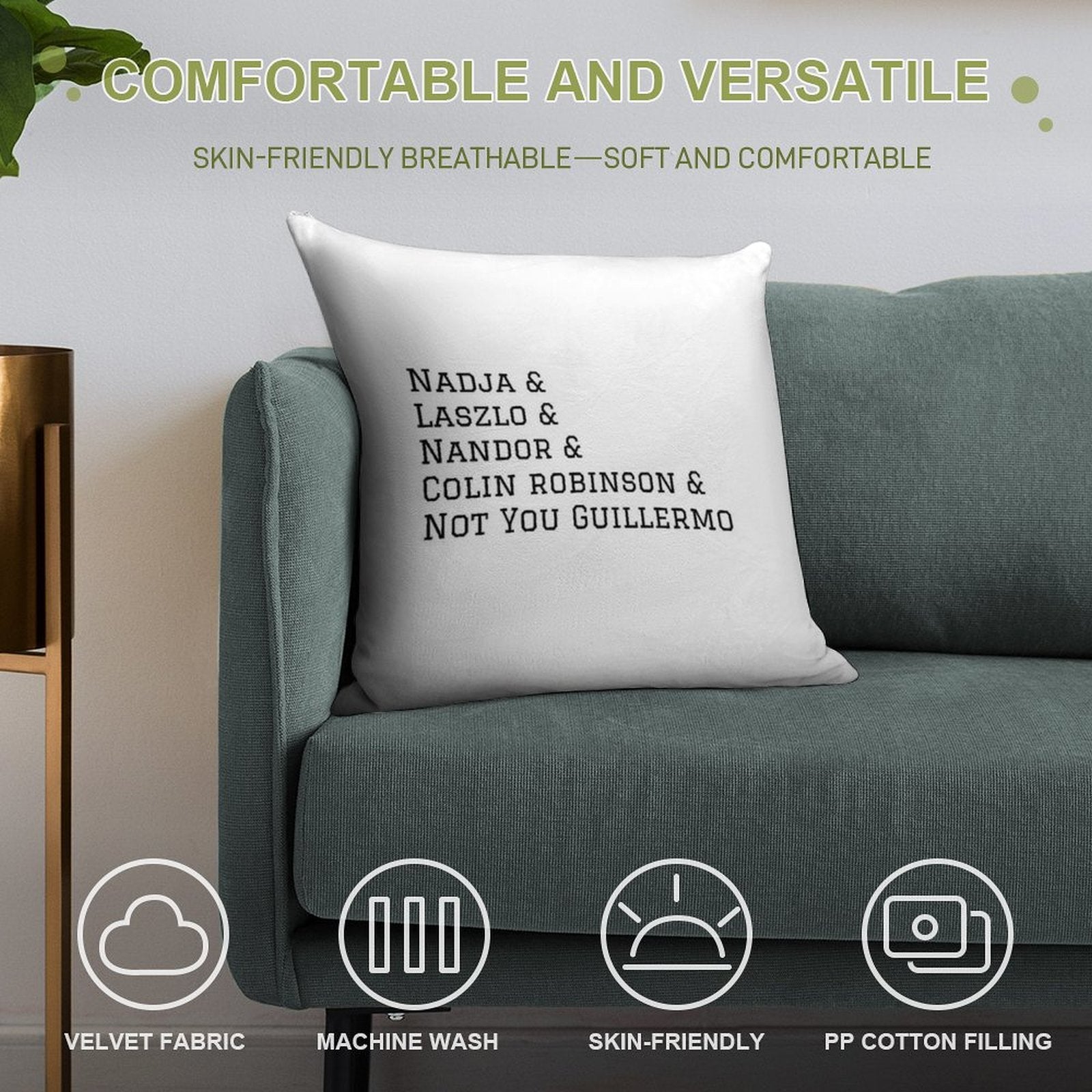 What We Do in The Shadows Soft Bedroom Essential Throw Pillow