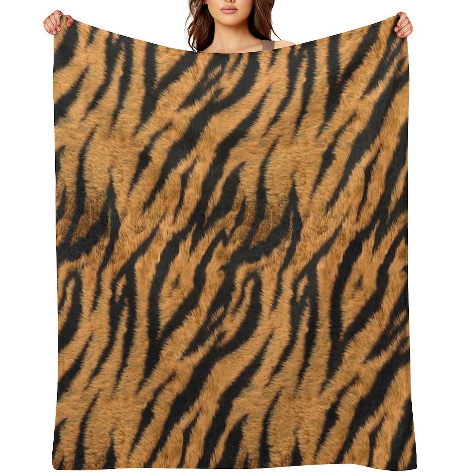 Tiger Stripe Cover Plush Throw Blanket