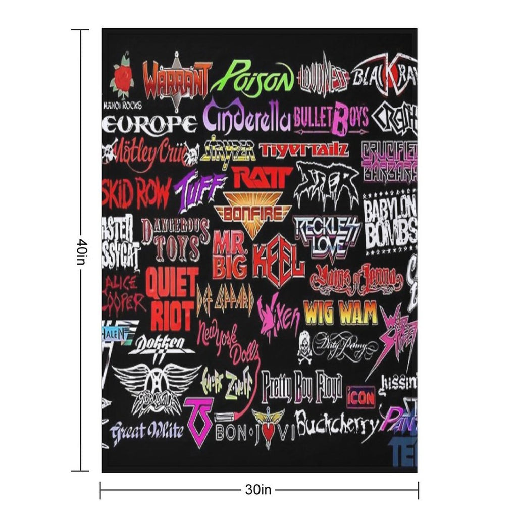 All About Logo Band Easy Care Throw Blanket