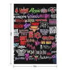 All About Logo Band Easy Care Throw Blanket