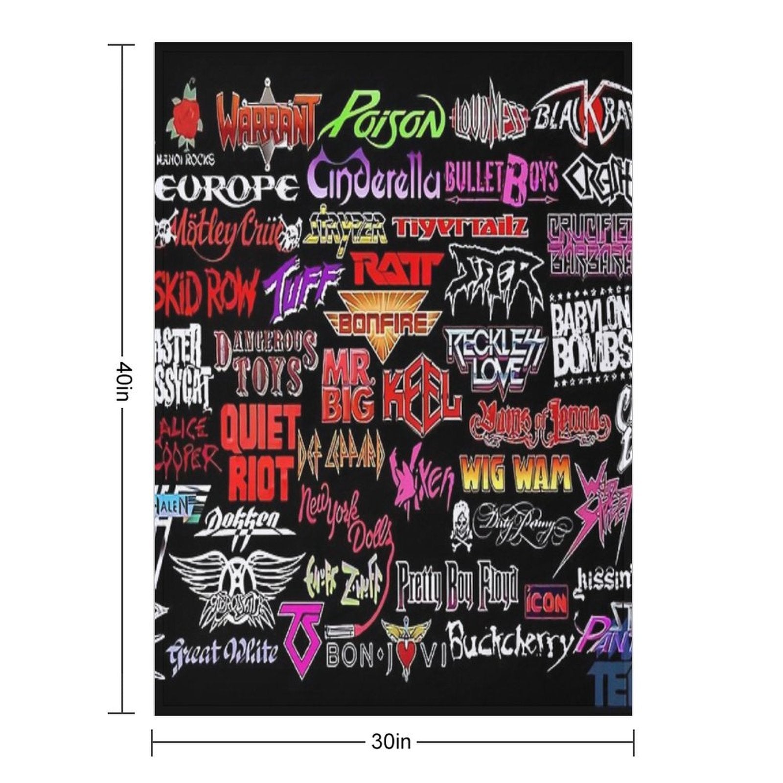 All About Logo Band Easy Care Throw Blanket