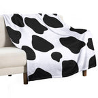 Cow Print Machine-washable Throw Blanket