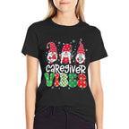 Caregiver Vibes Gnome Nurse Xmas Light Stethoscope Christmas  Vintage-inspired T-Shirt