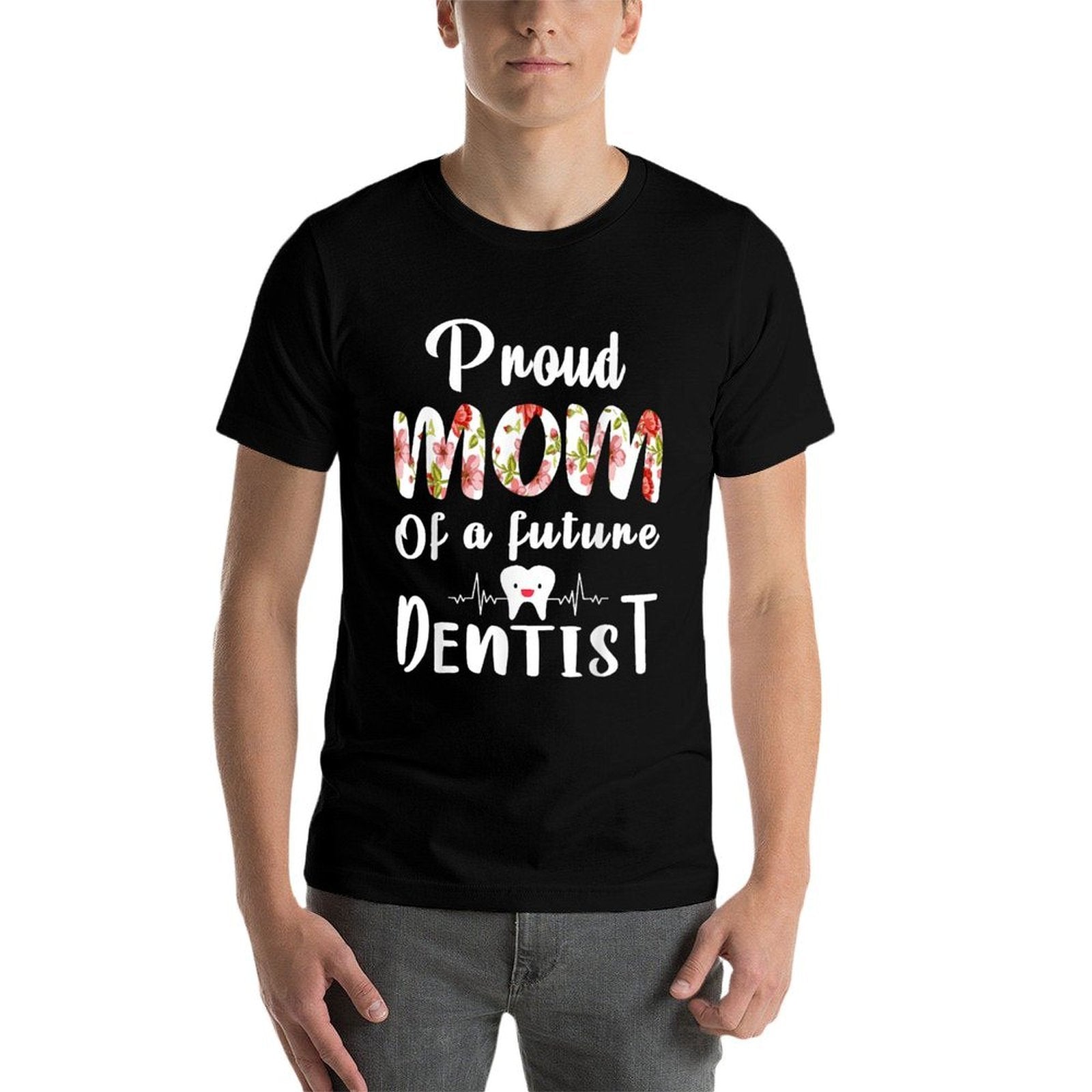 Proud Mom Of A Future Dentist  Oversized Silhouette T-Shirt