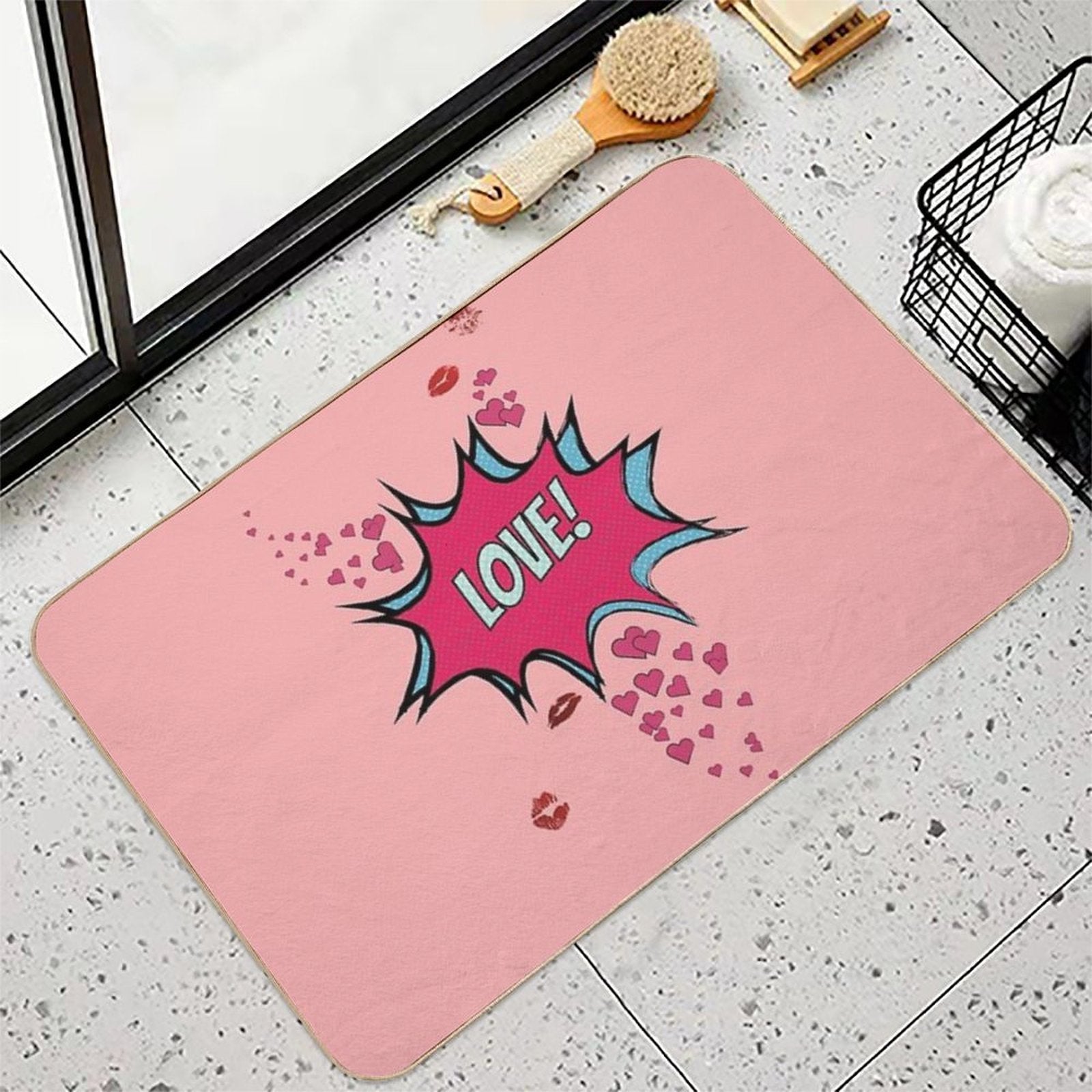 Love!  Easy To Clean Bath Mat