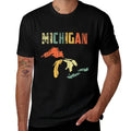 The Great Lakes Largest Water Retro Color Michigan MI Pride  Quick-drying T-Shirt