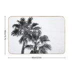 Black And White Palm Tree Print  Picture of The Summer Sky with Two Palms Beachy And Surfing Photography  Versatile Bath Mat