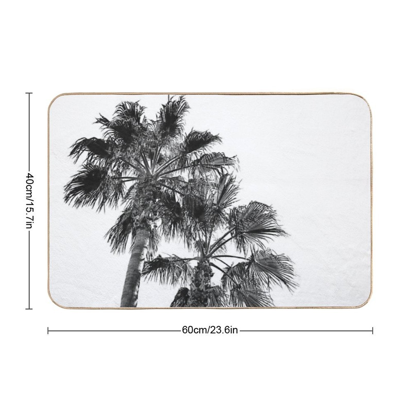 Black And White Palm Tree Print  Picture of The Summer Sky with Two Palms Beachy And Surfing Photography  Versatile Bath Mat