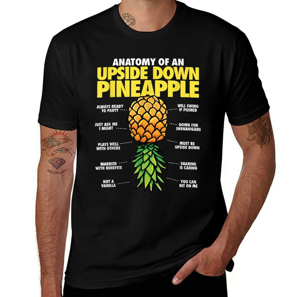 Funny Anatomy of An Upside Down Pineapple Swinger Lifestyle  Polyester Blend T-Shirt
