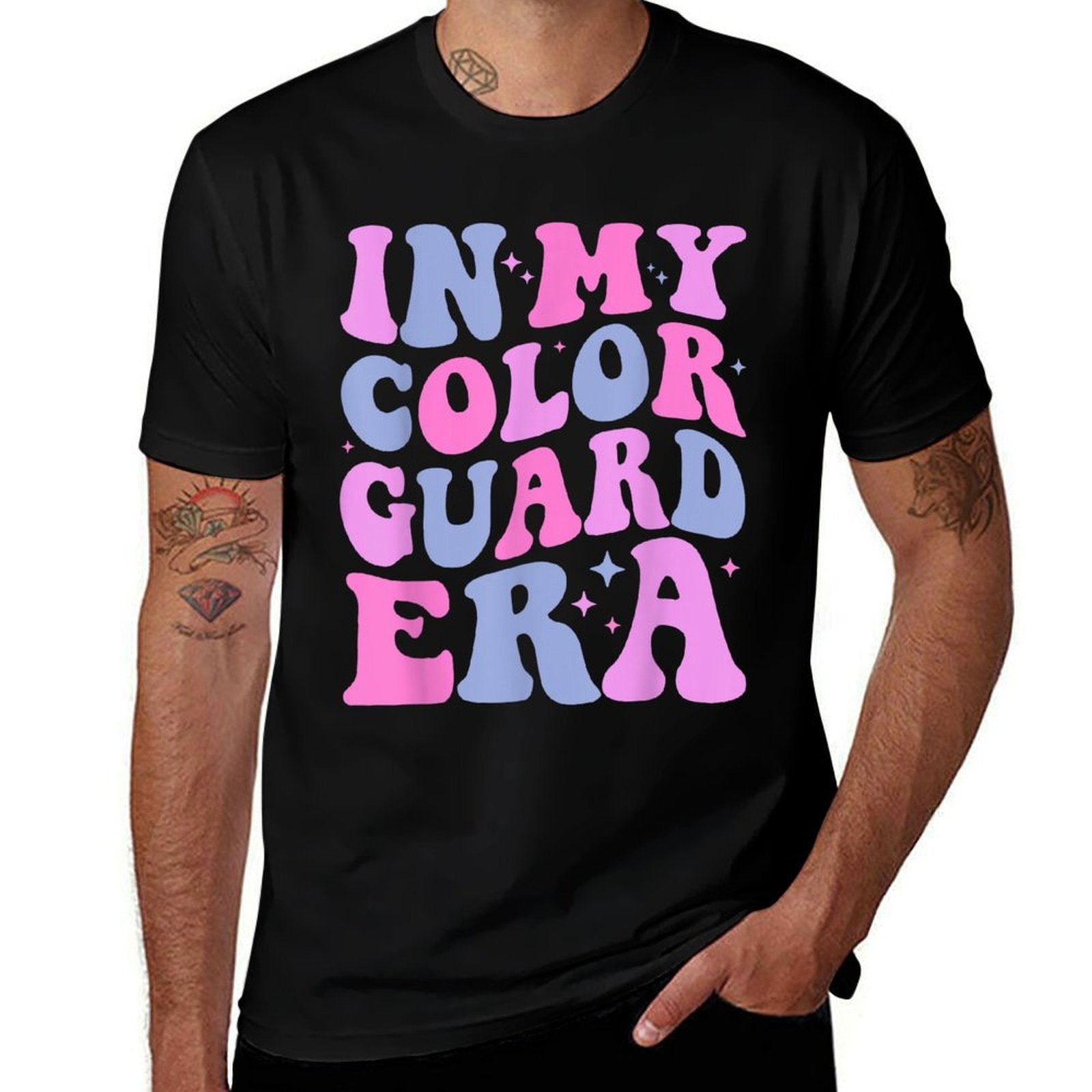 In My Color Guard Era Birthday Color Guard Senior Mom Dad  Slim-fit Cut T-Shirt