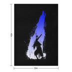 The Walker of Abyss (Version BlueWhite) Eco-conscious Throw Blanket